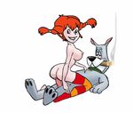  anthro astro bouncing_breasts breasts butt canine crossover dog duo female hair helix human human_on_anthro interspecies jab male mammal nipples nude penetration penis pippi_longstocking plain_background red_hair straight the_jetsons white_background 
