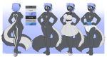  2018 4_toes 5_fingers anthro areola audrey_skunk big_breasts black_nose breasts butt clothed clothing color_swatch diaper dress female fur grey_fur grey_pussy hair hand_on_hip hands_on_hips heart_pattern hi_res infantilism long_tail looking_at_viewer mammal model_sheet multicolored_fur nipple_piercing nipples nude pawpads paws piercing pussy short_hair side_boob silvy_skunkette simple_background skunk smile solo strawberryneko toes two_tone_fur white_fur 