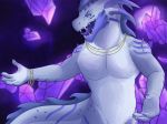  anthro cave claws crystal crystal_cave digital_media_(artwork) dragon hi_res horn lady-t_(artist) male nyvix_frieren_(character) open_mouth reptile scalie simple_background smile solo 