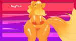  2018 anthro areola big_breasts black_nose breasts canine digital_media_(artwork) dog dogmom eyelashes female hair huge_breasts long_hair looking_at_viewer mammal nipples nude one_eye_closed pokebii pussy saluki smile solo thick_thighs wink 
