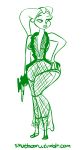  2016 alien breasts clothed clothing digital_media_(artwork) female fishnet footwear fully_clothed gun hand_on_hip holding_object humanoid line_art not_furry oola ranged_weapon sandals simple_background skimpy smutbooru solo standing star_wars thick_thighs twi&#039;lek voluptuous weapon wide_hips 
