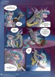  2018 antlers blush comic dialogue digital_media_(artwork) discord_(mlp) draconequus duo english_text equine feathered_wings feathers female feral friendship_is_magic hair hi_res hooves horn kissing long_hair male male/female mammal multicolored_hair multicolored_tail my_little_pony patreon princess_celestia_(mlp) stepandy text winged_unicorn wings yellow_sclera 