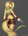  2018 anthro breasts butt butt_pose clothed clothing digital_media_(artwork) equine female fur gun handgun hi_res horse looking_at_viewer mammal multicolored_fur pistol ranged_weapon reaper3d simple_background solo weapon 