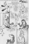  2004 anthro caprine comic doctor_dee female ferret goat horn karno male mammal monochrome mustelid 