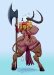  animal_humanoid ber00 big_breasts big_butt bovine breasts butt clothed clothing cow_humanoid dark_elf elf female furel hair hi_res horn huge_breasts huge_butt humanoid mammal minotaur muscular muscular_female nipples solo thick_thighs wide_hips 