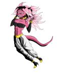  2018 android_21 bracelet breasts candy clothed clothing digital_media_(artwork) dragonball_fighterz ear_piercing fangs female floating food footwear full-length_portrait grin hair hi_res high_heels humanoid insane invalid_color invalid_tag jewelry long_hair majin necklace partially_clothed piercing pink_hair pink_skin pointy_ears portrait shoes smile snickers solo teeth theultimatetofu transparent_backround video_games wristband 