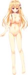  absurdres ass_visible_through_thighs barefoot blonde_hair breasts censored collarbone full_body hair_ornament highres kamishiro_kohaku large_breasts long_hair looking_at_viewer lost_echoes mosaic_censoring navel nipples non-web_source nude official_art pussy red_eyes solo tamiya_akito transparent_background 