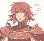  absurdres armor fire_emblem fire_emblem:_monshou_no_nazo headband highres looking_at_viewer minerva_(fire_emblem) red_armor red_eyes red_hair short_hair smile solo tecchen 