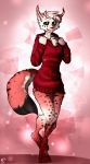  anthro clothed clothing feline female fur hair hoodie looking_at_viewer mammal solo standing trinanya wide_hips 