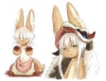  furry green_eyes kawasemi27 long_hair made_in_abyss nanachi_(made_in_abyss) smile white_hair 