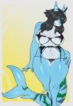  2018 anthro avante92 big_breasts breasts clothing digital_media_(artwork) female fish looking_at_viewer marine maru_(marujawselyn) nipples pussy shark solo thick_thighs 