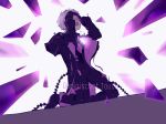  black_coat bodysuit crying elsword gloves hand_on_own_face highres hood kishi_(2861056838) mad_paradox_(elsword) short_hair text_focus white_background white_hair younger 