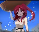  blush brown_eyes dress magi_the_labyrinth_of_magic morgiana red_hair short_hair side_ponytail 