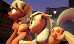  3d_(artwork) animated anus applejack_(mlp) cunnilingus cutie_mark digital_media_(artwork) duo earth_pony equine female female/female fishimira friendship_is_magic horse mammal ms_harshwhinny_(mlp) my_little_pony oral outside pony pussy sex source_filmmaker tongue tongue_out vaginal 
