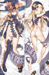  abigail_williams_(fate/grand_order) ass ass_visible_through_thighs bangs bare_arms barefoot black_bow black_dress black_footwear black_hat black_legwear bloomers bloomers_removed blue_eyes blush bottomless bow breasts bug butt_crack butterfly dakimakura dress eyebrows_visible_through_hair fate/grand_order fate_(series) groin hat hat_bow hokuotzu insect keyhole long_hair looking_at_viewer looking_back lying mary_janes multiple_views navel nipples nude on_back on_stomach open_mouth orange_bow parted_bangs parted_lips pink_eyes polka_dot polka_dot_bow pussy revealing_clothes shoes shoes_removed single_thighhigh small_breasts soles suction_cups tentacles thighhighs torn_clothes torn_dress uncensored underwear very_long_hair white_bloomers witch_hat 