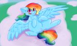  blush butt cloud cute dashie equine female feral friendship_is_magic horse invalid_tag mammal my_little_pony pony pussy rainbow rainbow_dash_(mlp) sex surprise wings 