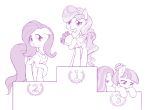 2016 bouquet coco_pommel_(mlp) cutie_mark dstears earth_pony equine feathered_wings feathers female feral fluttershy_(mlp) friendship_is_magic fur hair horse looking_at_viewer mammal monochrome my_little_pony pegasus pony simple_background solo vapor_trail_(mlp) white_background wings 