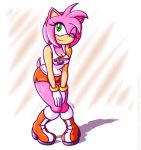  2017 amy_rose anthro anthrofied breasts cleavage clothed clothing eyelashes female hedgehog hooters jezmm mammal solo sonic_(series) sonic_forces 