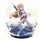  :d ar-57 armor armored_boots asuna_(sao) boots breasts brown_eyes brown_hair detached_sleeves faux_figurine floating_hair full_body gun holding holding_gun holding_weapon holster long_hair looking_at_viewer medium_breasts miniskirt official_art open_mouth pink_skirt red_legwear rifle skirt smile solo sword_art_online sword_art_online:_code_register sword_art_online:_fatal_bullet thigh_boots thigh_holster thighhighs very_long_hair weapon white_footwear 