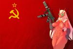  2016 abs anthro anthrofied areola avian big_breasts bikini bird blaziken blonde_hair blue_eyes breasts cigar clothing eyewear female flag glasses gun hair holding_object holding_weapon looking_at_viewer lysergide mouth_hold nintendo nipples pok&eacute;mon pok&eacute;mon_(species) pok&eacute;morph pussy ranged_weapon russian silencer simple_background smoking solo soviet_union string_bikini submachine_gun swimsuit ump45 video_games weapon 