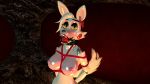  3d_(artwork) abruptolivecz animatronic anthro big_(disambiguation) bound breasts canine digital_media_(artwork) drunk female five_nights_at_freddy&#039;s five_nights_at_freddy&#039;s_2 fox fur gag hair humanoid looking_at_viewer machine mammal mangle_(fnaf) nipples nude open_mouth pose robot source_filmmaker video_games 