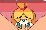  1boy 1girl animated blush cum dog doubutsu_no_mori fellatio furry nintendo oral penis pixel_art ruw_ruler shizue_(doubutsu_no_mori) uncensored 