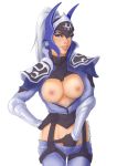  anthro big_breasts breasts dota female luna_(disambiguation) nipples not_furry simple_background smile solo video_games 
