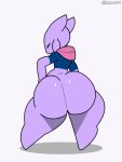  animated balls bent_over beri big_butt bottomless butt clothed clothing eyelashes eyes_closed girly huge_butt hyper hyper_butt looking_at_viewer looking_back male not_furry perineum puwa signature solo sqoon standing thick_thighs twerking wide_hips 