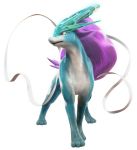  2015 3d_(artwork) absurd_res alpha_channel ambiguous_gender canine digital_media_(artwork) feral fur hair hi_res legendary_pok&eacute;mon mammal nintendo official_art pok&eacute;mon pok&eacute;mon_(species) pokken_tournament red_eyes simple_background solo suicune transparent_background unknown_artist video_games 