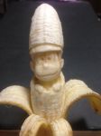  absurdres banana character_request ears food fruit highres looking_at_viewer male_focus osomatsu-san photo sculpture smile solo suu_(banana) 