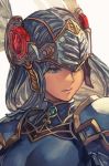  armor blue_armor blue_eyes blue_hair hankuri helmet lenneth_valkyrie long_hair nibelung_valesti solo valkyrie_profile 