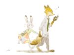  anthro canine clothing disney female fox fur hi_res judy_hopps lagomorph male mammal nick_wilde noko_ume rabbit size_difference zootopia 