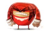  angry black_eyes black_fur clothing cryptid-creations echidna footwear fur gloves knuckles_the_echidna male mammal monotreme nude red_fur shoes simple_background sonic_(series) teeth white_background white_fur 