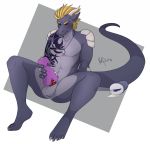  anthro balls blush cum dragon erection eyes_closed jewelry male masturbation necklace penetrable_sex_toy redpixie sex_toy solo sweat tattoo 