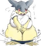  assisted_exposure big_breasts blush breasts fdokkaku female huge_breasts nintendo pantsing pok&eacute;mon pok&eacute;mon_(species) surprise typhlosion video_games 