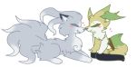  &lt;3 2018 alternate_color anthro blush braixen duo eyes_closed feral happy kiiboy male male/male ninetales nintendo pok&eacute;mon pok&eacute;mon_(species) romantic_couple video_games 