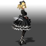  1girl 3d black_dress blonde_hair bow christa_renz drill_hair gloves gothic_lolita lolita_fashion ribbon shingeki_no_kyojin solo thighhighs 