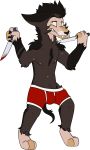  bulge cat clothing feline hybrid knife male mammal sylar thirsthound underwear 