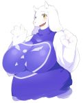  1girl artist_request breasts brown_eyes furry goat open_mouth solo toriel undertale 
