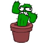  angry animated cactus flailing flora_fauna humor loop no_sound not_furry plant potted_plant solo teeth 