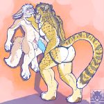  anthro asphyxiation breasts butt canine cheetah choking dildo domination duo feline female female_domination fennec fox growlbeast king_cheetah male mammal nipples penis sex_toy size_difference smaller_male strapon 