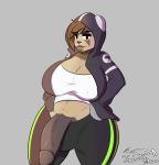  anthro balls bear big_balls big_breasts big_penis breasts bulge clothed clothing dickgirl flaccid humanoid_penis intersex looking_at_viewer mammal nipple_bulge panda penis slightly_chubby solo standing tenna_cale thelazydreamer thick_thighs 