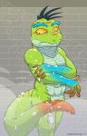  anthro gecko invalid_tag lizard male mondo_gecko muscular reptile scalie shower solo teenage_mutant_ninja_turtles wanikami 
