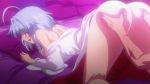  1boy 1girl animated animated_gif ass ass_grab bed female moaning no_panties nonaka_yuki shinmai_maou_no_testament 