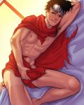  1boy avengers billy_kaplan bludwing body_hair bulge crotch lying male_focus marvel solo tagme torn_clothes young_avengers 