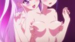  10s 2girls animated animated_gif areolae blush breast_grab breasts multiple_girls naruse_maria nipples nonaka_kurumi nude shinmai_maou_no_testament yuri 