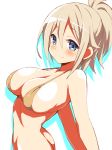  9law aoyama_blue_mountain bikini blonde_hair blue_eyes blush breasts gochuumon_wa_usagi_desu_ka? large_breasts looking_at_viewer micro_bikini solo swimsuit swimwear 