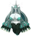  anthro big_breasts breasts celesteela clothing elfdrago female invalid_tag legwear navel nintendo nipples not_furry open_mouth pok&eacute;mon pok&eacute;mon_(species) pussy simple_background solo thick_thighs thigh_highs ultra_beast video_games white_background white_skin 