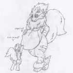  arcanine belly bestia-bellator129 digestion female_pred foxcario invalid_tag male_prey meek multiple_prey nintendo pok&eacute;mon pok&eacute;mon_(species) shaleh size_difference video_games vore 