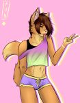  2018 anthro ayden_feuer cat clothed clothing digital_media_(artwork) feline fur girly hair looking_at_viewer louis_softpaw male mammal simple_background solo tongue tongue_out 